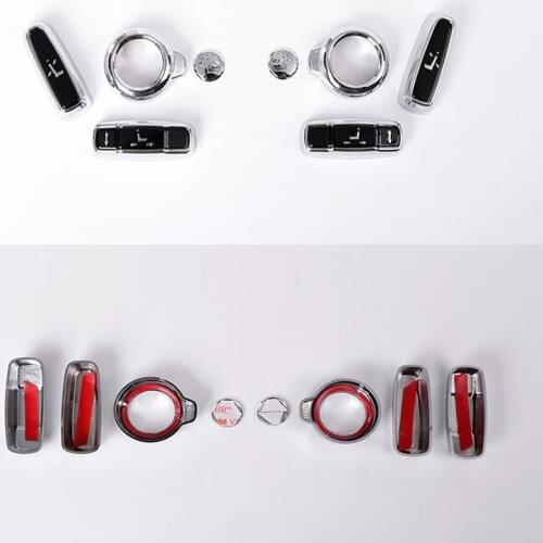 8Pcs/set Car Seat Adjust Button Cover Trim Sticker Styling For Land Rover Discovery 5 2017 Range Rover Sport Evoque 16