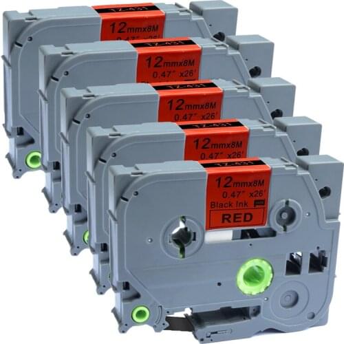 AOMYA P-Touch 5PCS Compatible for Brother TZe-431 12mmx8m Standard Labeling Tape