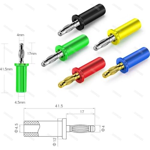 Audio Speaker Screw Banana Gold Plate Plugs Connectors 10 Colors 4mm Facotry Online Wholesale Golden