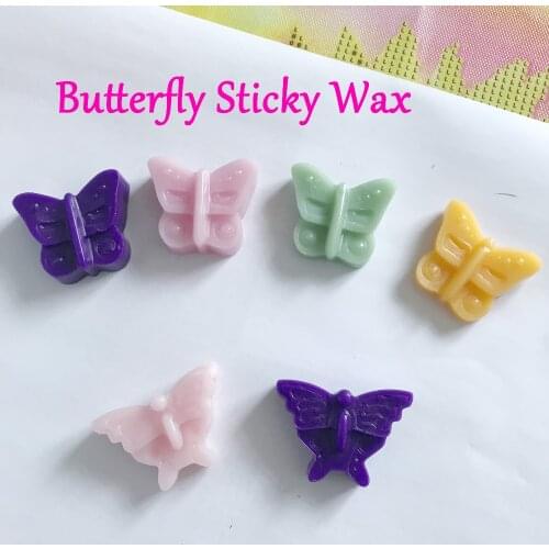 Butterfly Sticky Wax for Diamond Painting DIY Tools Accessories Purple Green Clay Stick Round Square Drills Mud