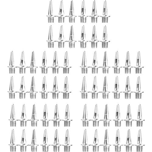 MagiDeal 60pcs Track Running Shoes Spikes Replacement Pyramid 13 mm Value Pack Replacement Metal Spikes Athletic Replacement