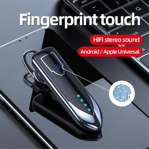 Wireless Bluetooth Earphone Touch Control Stereo Headset Long Standby Business Headphone For Car Driving Handsfree with Mic