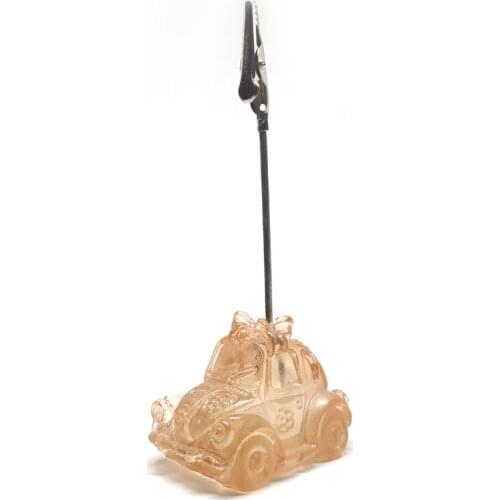 Beige car shaped note holder resin decorative note holder desktop note holder in different colors