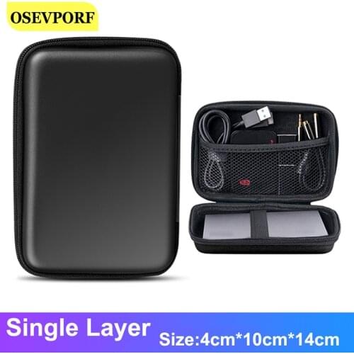 Power Bank Case Hard Case Box For Hard Drive Disk USB Cable External Storage Carrying SSD HDD Earphones USB Cable Charger Pouch