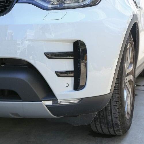 Black Gloss Car Head Front Air Outlet Grille Decoration Cover Trim 6pcs For Land Rover Discovery 5 LR5 2017 L462