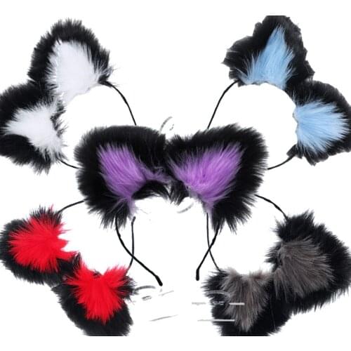 Two-dimensional Fantasy Wild Combination Smooth Texture Plush Maid Sex Training Role Playing Cute Headband Sex Toy