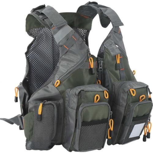 Breathable Fishing Vest Adjustable Floating Life Jacket Outdoor Sports Fly Swimming Vest with Floating Pad Fishing Tackle