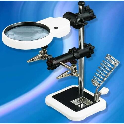 Instrument experimental Desktop magnifying glass with led lamp for elderly people to read and repair clearly times