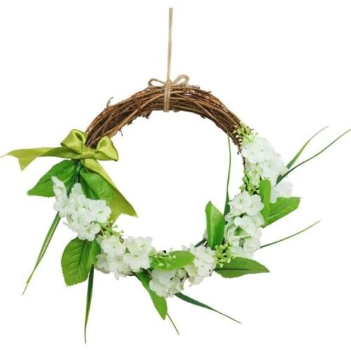Artificialleaf wreath 22-26 cm simulation clover wreath outdoor green wreath front door wall decoration