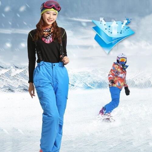 Quality Waterproof Snowboard Pants Women Winter Warm Ski Pants Outdoor Windproof Snow Skiing Trousers -30 Degree