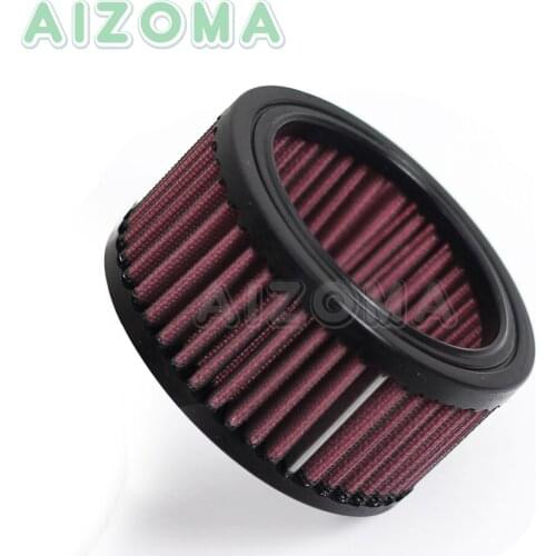 High-Flow Round Air Cleaner Red Motorcycle Air Intake Filter Universal for Harley Dyna Heritage Softail Touring Sportster Custom