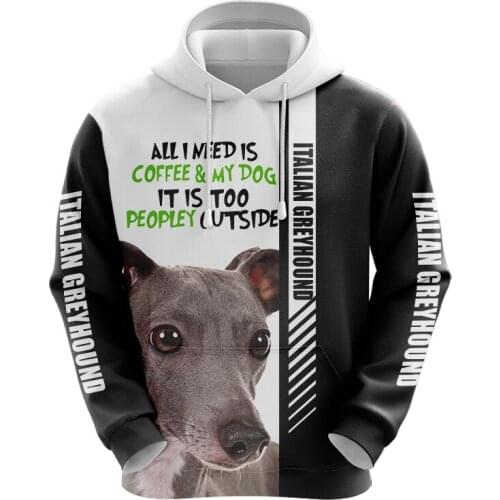 Italian Greyhound Dog 3D Printed Jacket Men/women Casual Streetwear Hoodies Boys Hip Hop Hoody Sweatshirts Mens Hipster Clothes