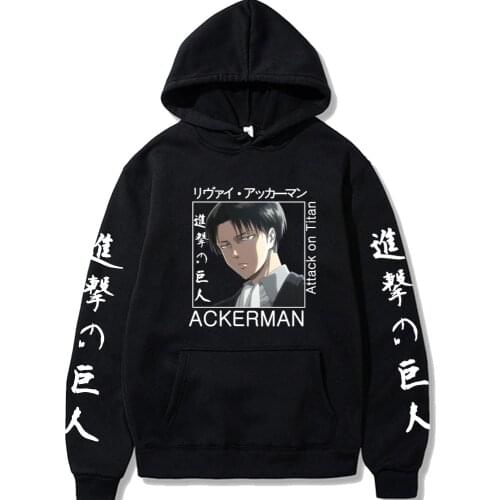 Attack on Titan Hoodie Ackerman Sweatshirt Male Hoodies Casual Pullovers Harajuku Tops Men Clothes