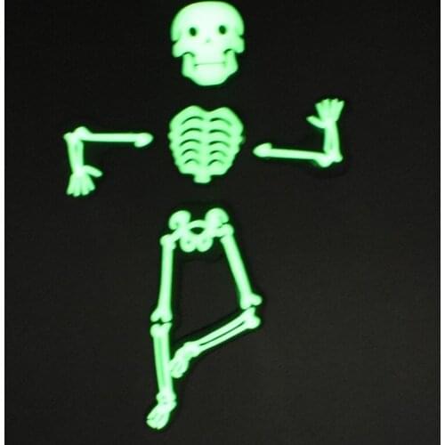 Halloween Gift Neon Skeleton Noctilucent Cute Crocodile With Little Kitchen Glint Cactus Hole Sandal Accessory For Bracelet