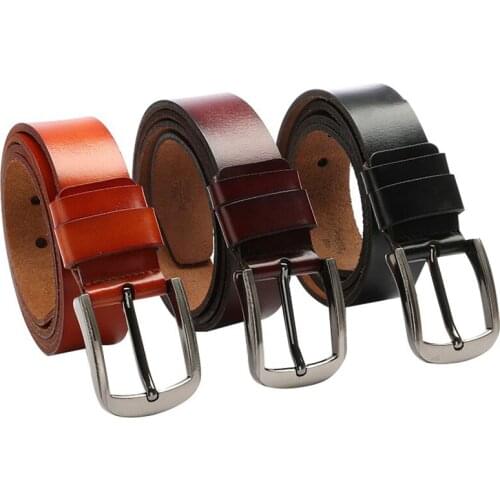 Belt Male Fashion Leather Belt Men Male Genuine Leather Strap Luxury Pin Buckle Mens Belt Cummerbunds Ceinture Homme