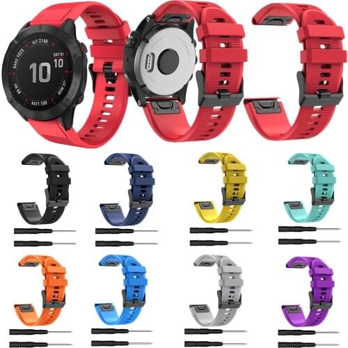Silicone band 26mm Replacement Silicone Watch Strap Band for Garmin Fenix 6 Pro 5X Puls 3 HR wristband sport watchband