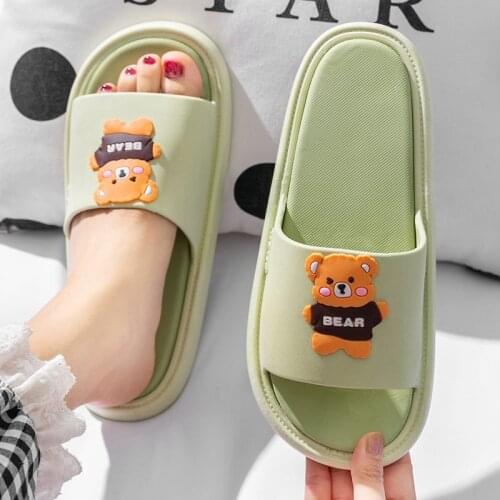 Women Thick Platform Slippers Summer Fashion EVA Soft Sole Beach Slide Sandals Men Couples Indoor Bathroom Anti-Slip Shoes Home