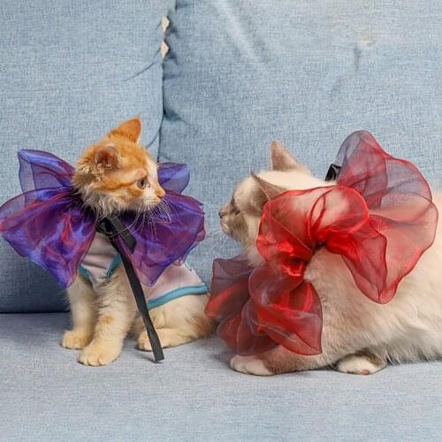 Halloween Pet Scarf Creative Adjustable Pet Bib Premium Organza Pet Costume Collar Universal For Christmas Pet Decoration