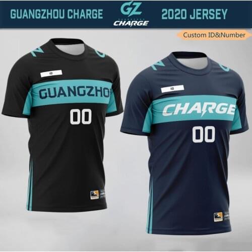 OWL E-sports Player Uniform Jersey Guangzhou Charge Team T-shirt Custom ID Fans T Shirt Customize Name Tees Shirt For Men WoMen