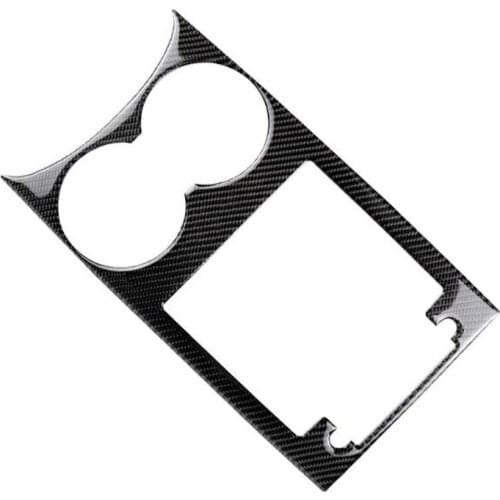 Real Carbon Fiber Car Styling For Porsche Macan Water Cup Holder Storage Box Panel Cover Trim Stickers