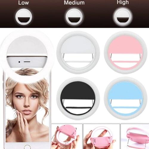 LED Selfie light ring for mobile phone, photo lighting for smart phone Xiaomi iPhone Sumsang