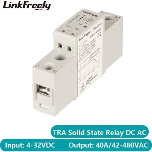 TRA48D40 Mini Intelligent Automation SSR Solid State Relay 40A DC AC Output 42-480VAC Input 5V 12V 24V 32VDC Voltage Relay Board