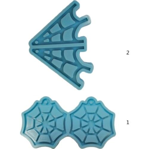 1 Pc Crystal Epoxy Resin Mold Spiderweb Shape Earrings Dangler Casting Silicone Mould DIY Crafts Jewelry Pendant Making Tools