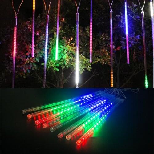 50cm 30cm Waterproof 8 Tube Holiday Meteor Shower Rain LED String Lights For Indoor Outdoor Garden Wedding Party Decor Tree