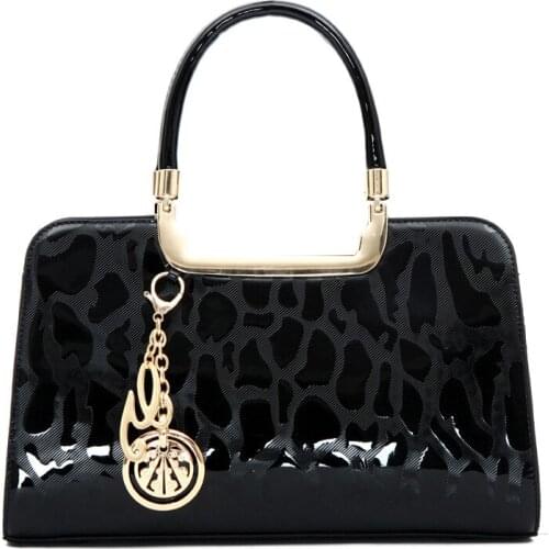 2020 Fashion Alligator Women Handbags European Design Patent Leather Ladies Shoulder Bags Female Girl Brand Luxury Crossbody Bag