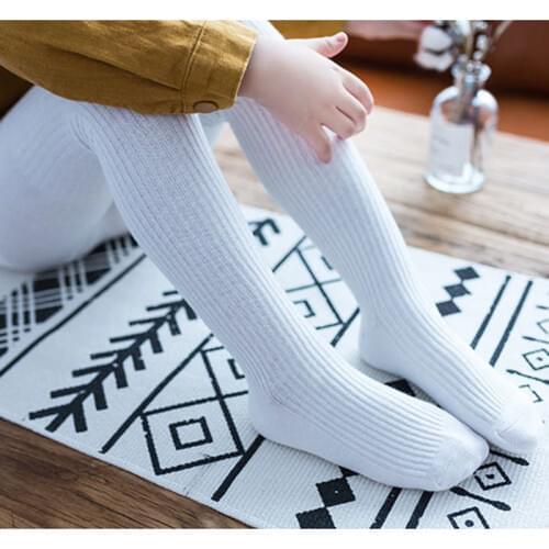 Winter Baby Tights Girl Ribbed Stockings Infant Trousers Kids Cotton Tights Toddler Solid Pantyhose Psnts Newborn Leg Warmers