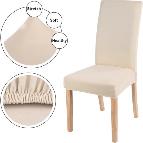Solid Color Chair Cover Spandex Stretch Anti-dirty Dining Chair Covers For Kitchen Wedding Hotel Home Decoration 1/2/4/6pcs
