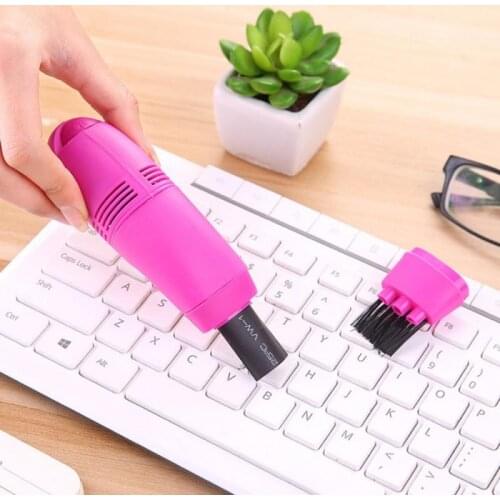 1PC Creative Portable Mini Computer Vaccum USB Keyboard Cleaner PC Laptop Cleaning Brush For Handheld Keyboard Vacuum Cleaner