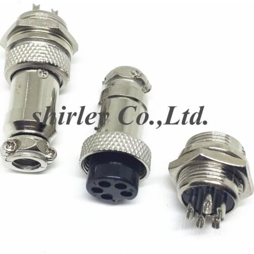 100set GX16 5P 5pin Male & Female Butt Joint Connector Kit 12mm / 16mm Socket + Plug Aviation Plug Interface