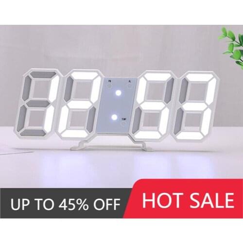 3D LED Digital Clock for Living Room Decor,Digital Wall Clock LED Numeral, Home Clock with Dimmer Luminous Clock