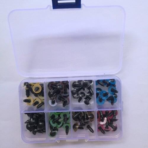 80SETS 8/10/12MM Plastic Toy Doll Safety Eyes Accessories Children DIY Toys Dolls Accessory DIY Puppet Dolls Craft Eyes Toy