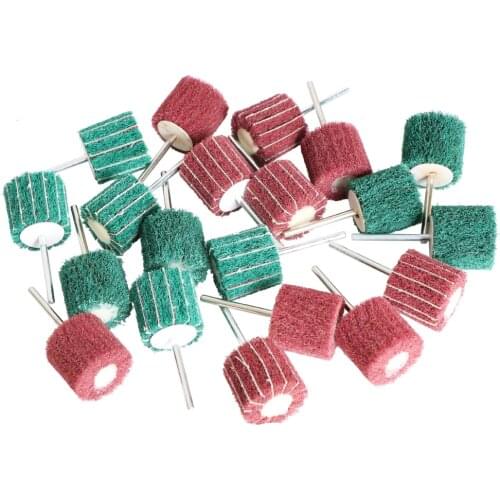 1inch 20/25mm Grinding sanding Head Abrasive Buffing Wheel Scouring Pad Abrasive Grinding Sanding Head 3mm shank For Dremel Non