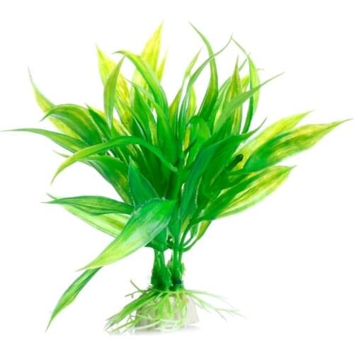 Fish Tank Aquarium Decor Green Artificial Plastic Water Grass Plant Ornament