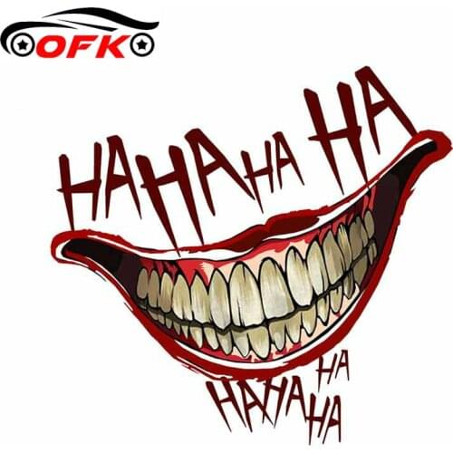 Car Stickers Decor Motorcycle Decals Joker Graffiti Decorative Accessories Creative Sunscreen Waterproof PVC,13cm*12cm