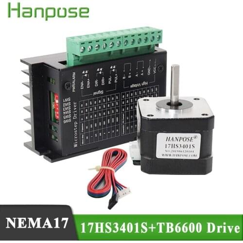 Stepper Motor 42 motor Nema17 1.3A 17HS3401S motor with TB6600 drive dupont wire for 3D printer and CNC milling machine