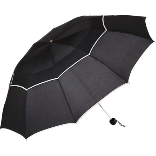 Double Golf Umbrella Rain Women Windproof 3Floding Large Male Women Umbrella Non-Automatic Business Umbrella For Men Paraguas