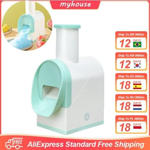 Electric Ice Crusher Shaver Machine Stronger Power Snow Cone Maker Summer Must-Have Ice Maker Ice Cream Home Kitchen Accessories