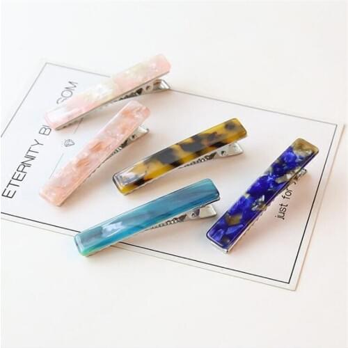 Korea Fashion Acrylic Duckbill Clip Women Girls Hair Clips Hairpins Accessories For Women Hair Clamp Barrette Hairgrip Hairclip