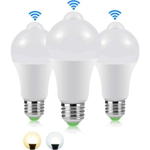 E27 Auto OFF/ON Night Lamp 12W 15W 18W 20W PIR Motion Sensor LED Light Bulbs AC 110V 220V Ampoule Dusk to Dawn light For Stairs