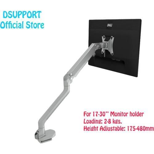 Oil Gas Spring Arm M7 Super Quality Aluminum 17"-30" Monitor Holder Mount Loading 2-8 kgs Full Motion Desktop Clamping 15-50 mm