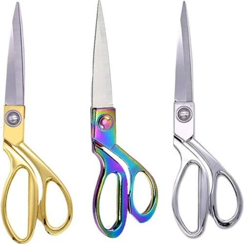 Metal Cutting Scissors Stainless Steel Tailor Scissors Sewing Fabric Thread For Embroidery Scissor Handicraft Sewing Accessories