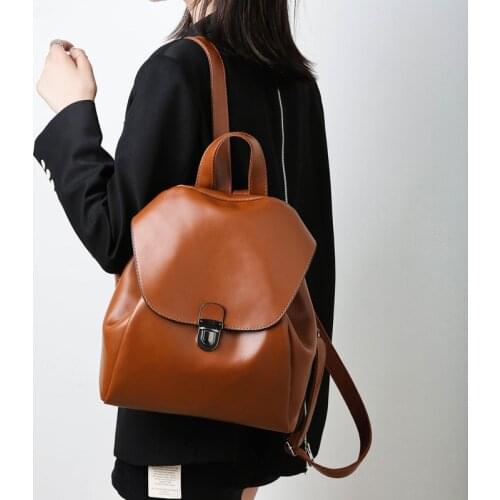 NIGEDU Womens Brown Backpacks