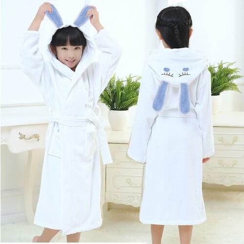 Autumn Winter Kids Sleepwear Robe Cotton Warm Baby Boy Girl Bathrobe 4-18 Years Teenagers Children Pajamas For Boys Girls