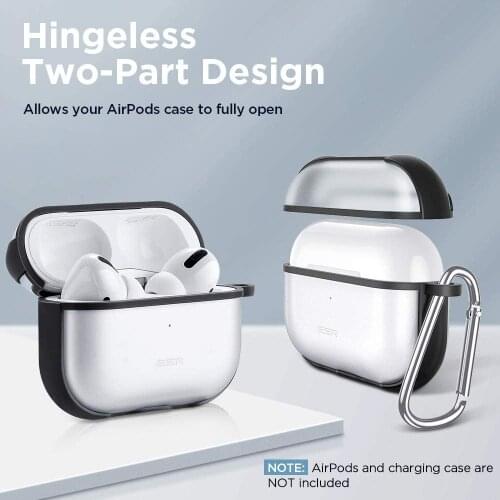 Transparent Cases for Apple Airpods Pro Case with Hybrid Frame and Keychain Fingerprint Resistant Matte Surface for AirPods Case