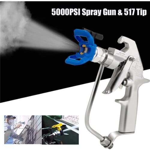 5000PSI High Pressure Airless Paint Spray Gun Sprayer With 517 Spray Tip Nozzle Guard Power Tool Accessories Spraying Machine