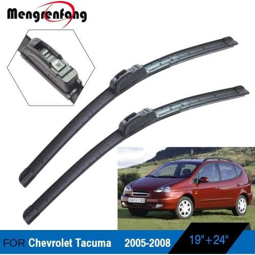 For Chevrolet Tacuma Car Wiper Blades Front Windscreen Soft Rubber Wiper J Hook Arms Accessories 2005 2006 2007 2008